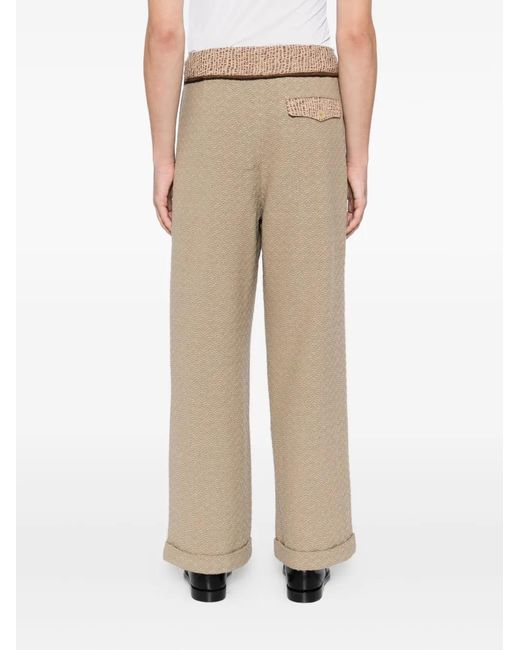 Pantaloni Con Risvolto di Commun's in Natural da Uomo