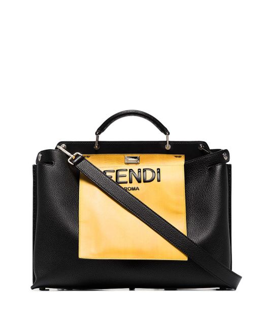 Borsa a mano Peekaboo Iconic Essential di Fendi in Black da Uomo