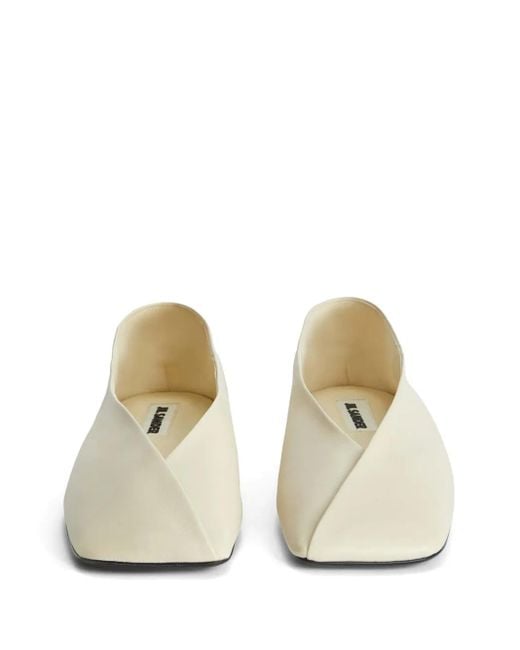 Jil Sander Natural Leather Ballerina Shoes