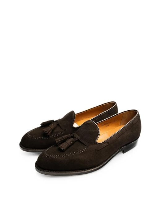 Alden Black Tassel-Detail Leather Loafers for men