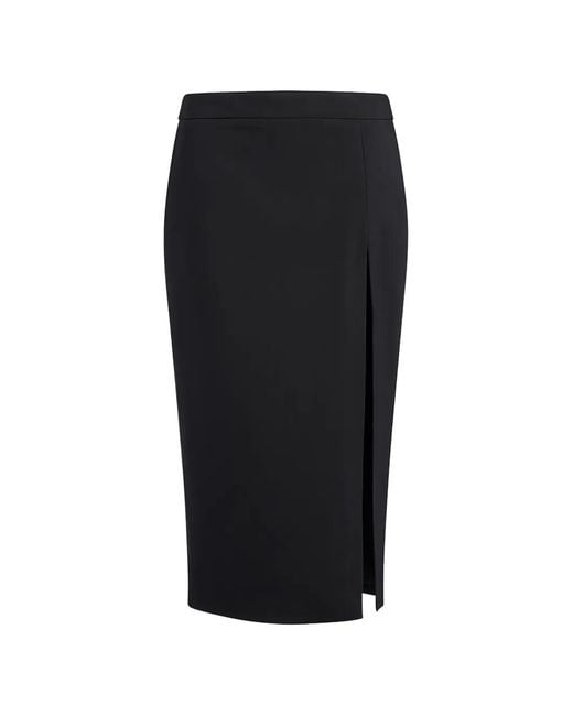 Dondup Black Side-Slit Maxi Skirt