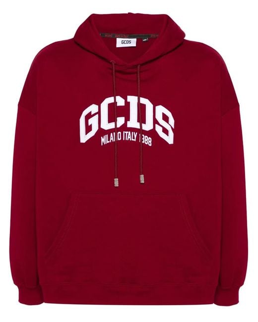 Gcds Logo-Embroidered Hoodie