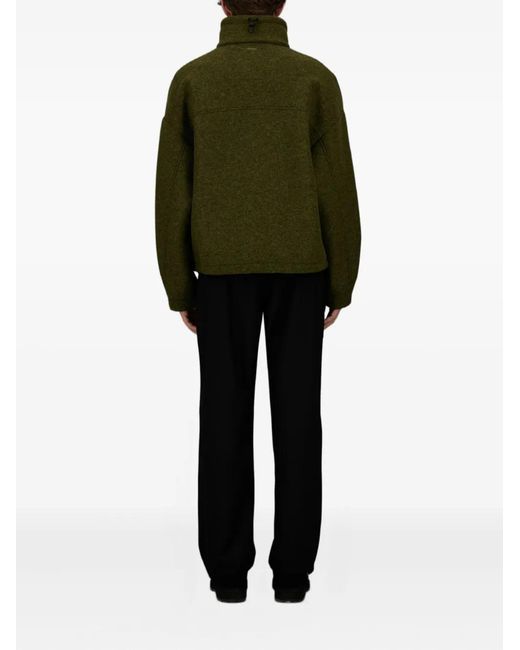 Herno Green High-Neck Zip-Front Jacket for men