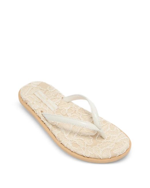 Ermanno Scervino White Laced Flip Flops
