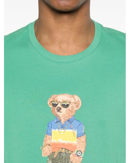 Polo Ralph Lauren Green Polo Bear Custom Slim-Fit T-Shirt for men