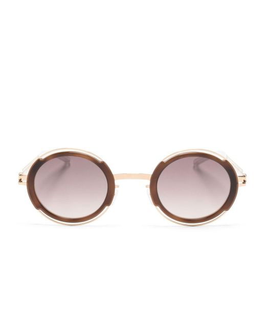 Mykita Pink Pearl Round-frame Sunglasses