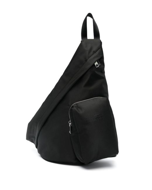 MM6 by Maison Martin Margiela Black Triangle-shape Shoulder Bag