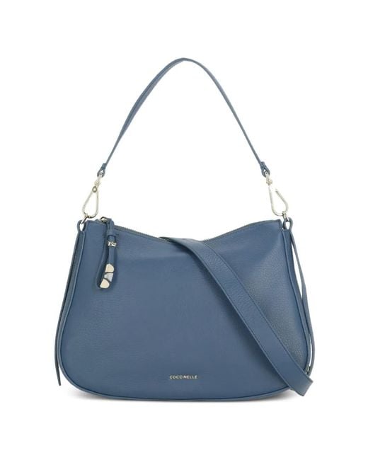Coccinelle Blue Petit Sac Nory En Cuir Grainé