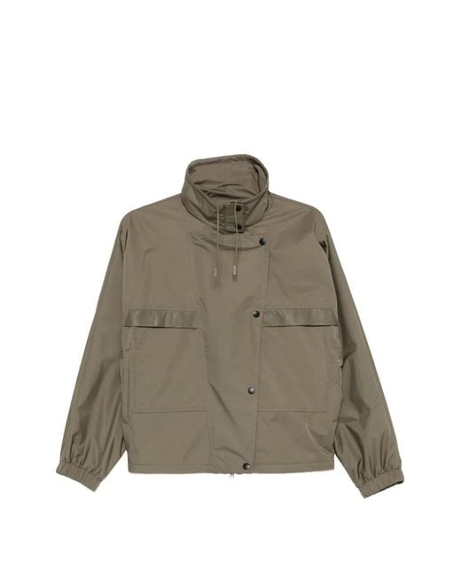 Yves Salomon Green High-Neck Jacket
