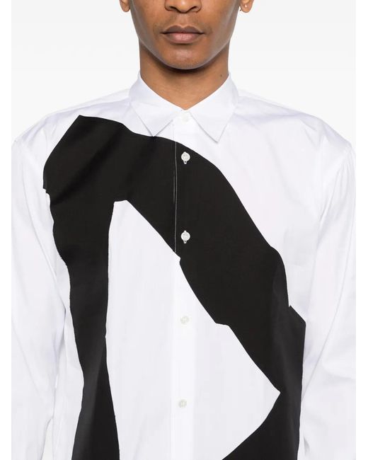 Comme des Garçons Black Abstract-Print Shirt for men