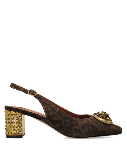 Embellished Block Heel Pumps Kurt Geiger en coloris Brown