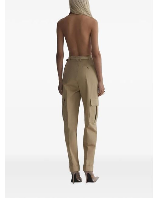 Mugler Brown Body En Cachemire À Motif De Losanges