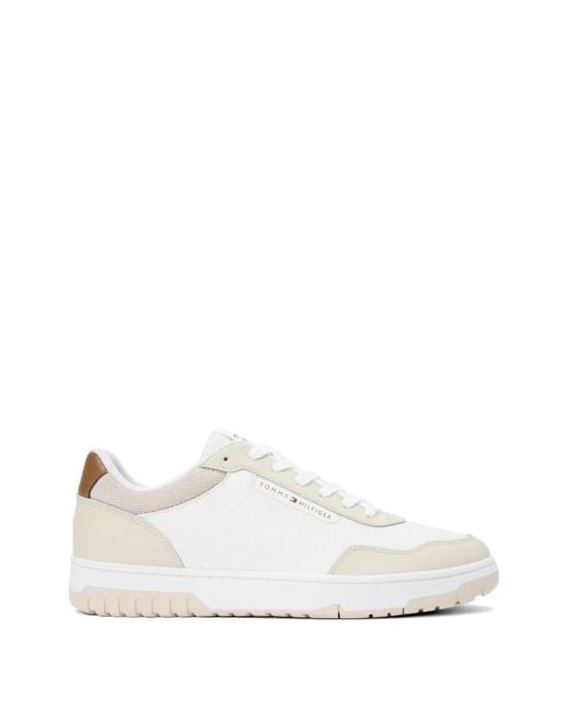 Tommy Hilfiger White Logo Sneakers for men