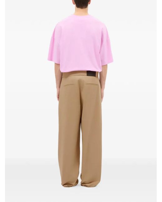 MSGM Natural Pleated Trousers for men