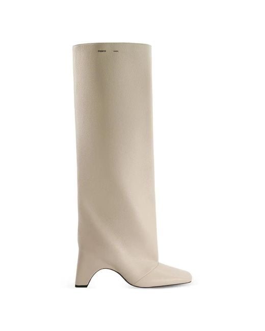 Coperni White Bridge Knee-High Boots