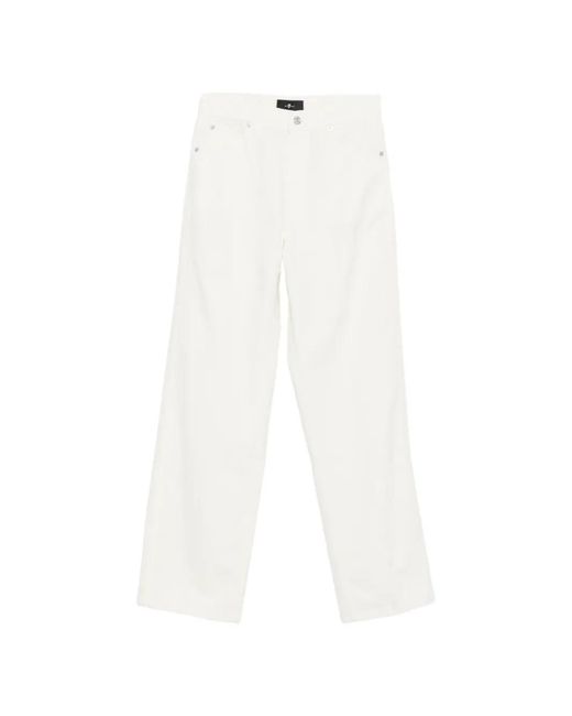 Seven7 White Five-Pocket Jeans
