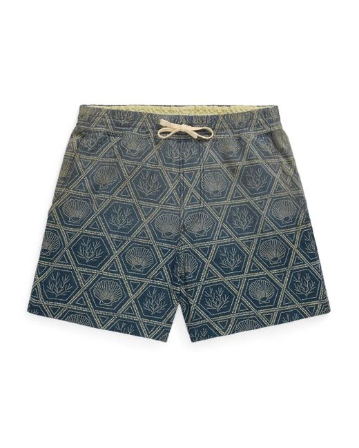 RRL Gray Printed Shorts for men