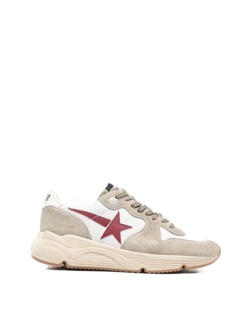 Golden Goose メンズ ピンク スターアップリケ スニーカー