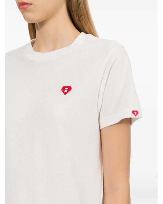 AAPE BY A BATHING AP White Logo Patched T-Shirt