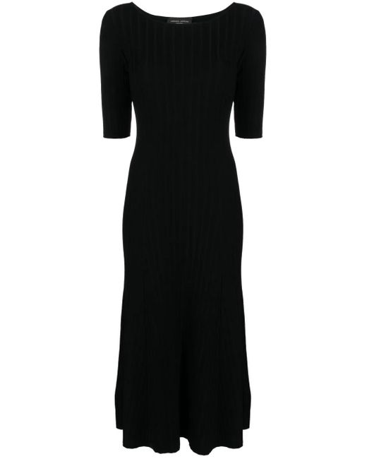 Roberto Collina リブニット ドレス Black