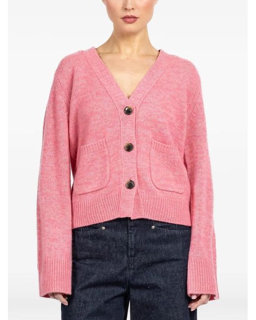 Lisa Yang Pink Danni D Pocket Button Cardigan