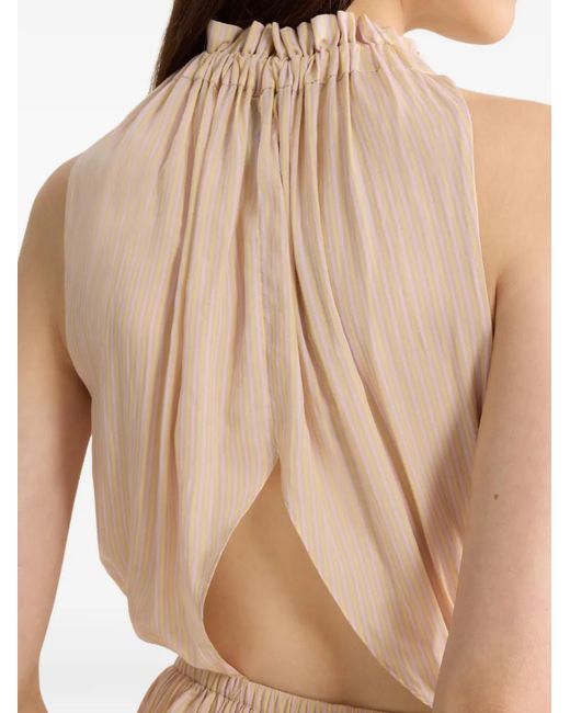 Patou White Open-Back Halterneck Maxi Dress