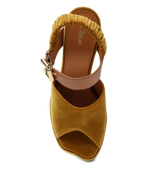 Chloé Brown 95Mm Aria Sandals
