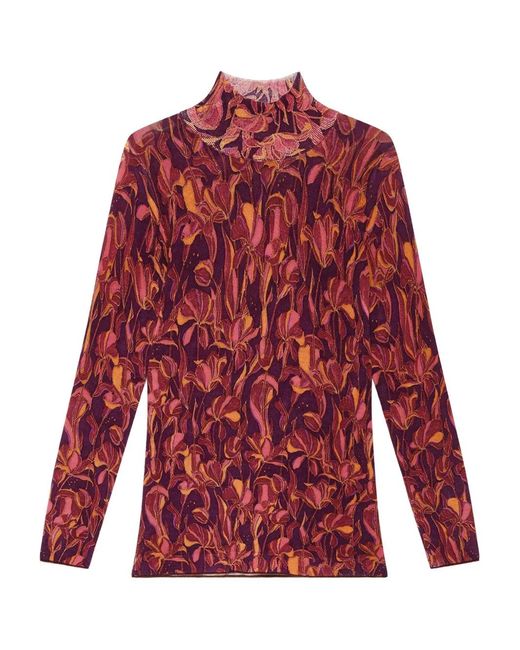 Pull À Fleurs Maliparmi en coloris Red