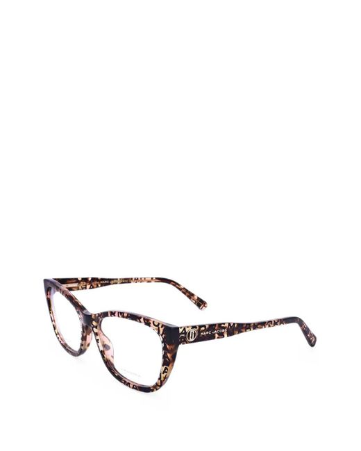 Marc Jacobs White Tortoiseshell-Effect Cat-Eye Frame Glasses