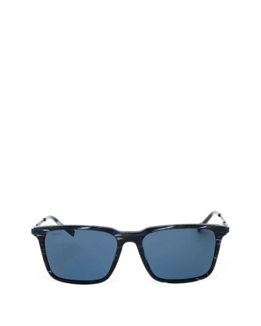 Zeiss Blue Rectangle-Frame Sunglasses for men