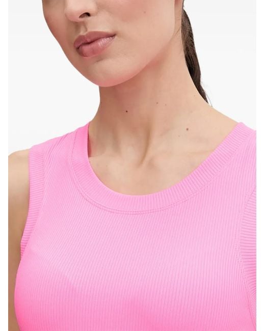 Bogner Fire + Ice Pink Eleen Ribbed Sleeveless Slim-Fit Maxi Dress