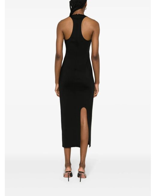 ALESSANDRO VIGILANTE Black Racerback Midi Dress