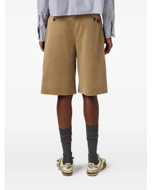 Miu Miu Natural Corduroy Shorts