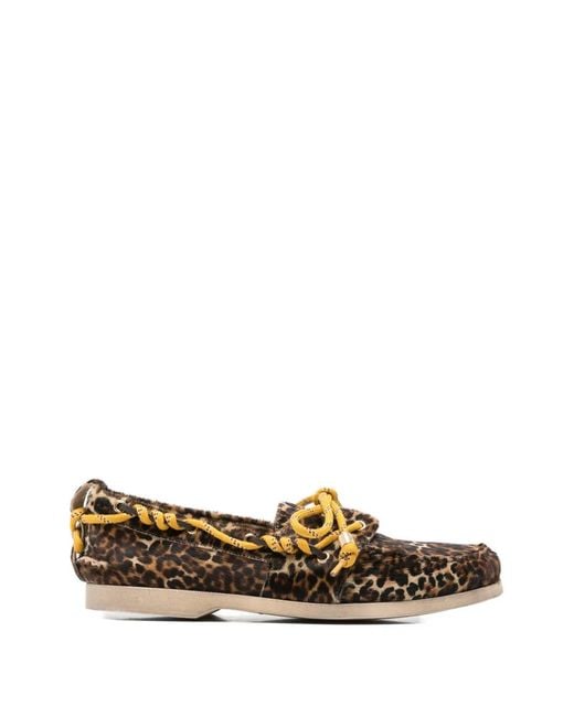 Golden Goose Deluxe Brand White Leopard-Print Loafers for men
