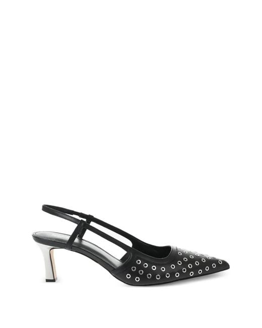 Michael Kors White Alora Slingback Pumps