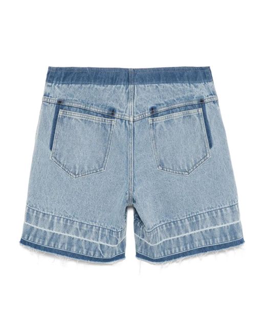 Christopher Esber Blue Deconstruct Denim Shorts