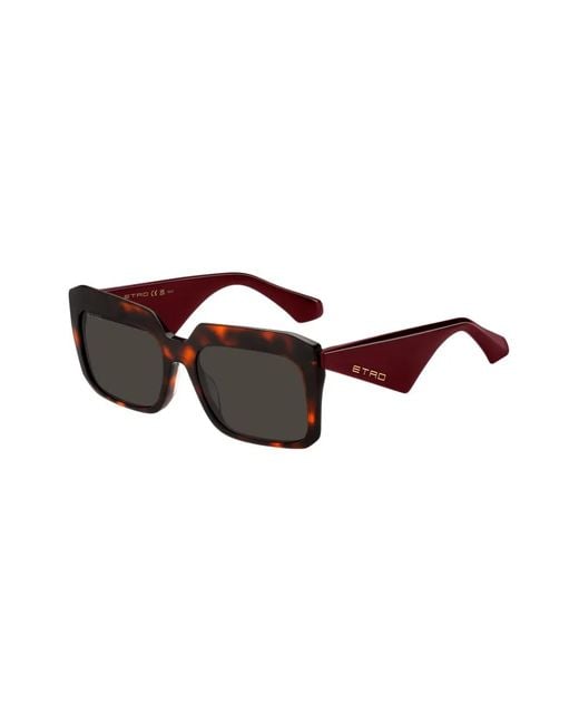 Etro Brown Tailoring Sunglasses