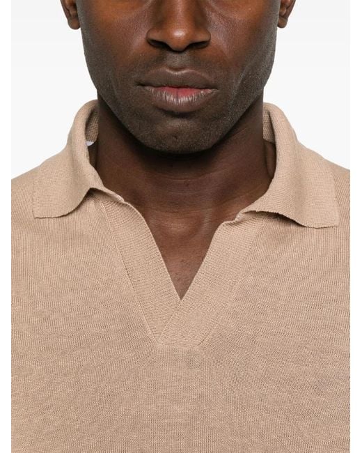 メンズ Peserico クレープ Tシャツ Natural