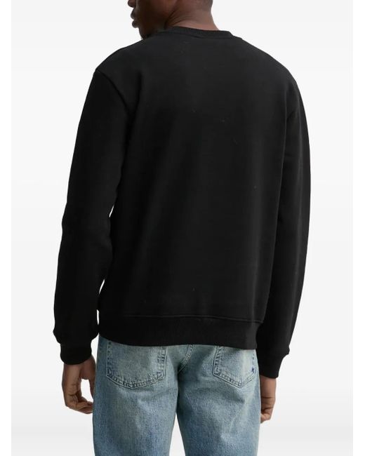 Karl Lagerfeld Black Logo-Patch Sweatshirt for men