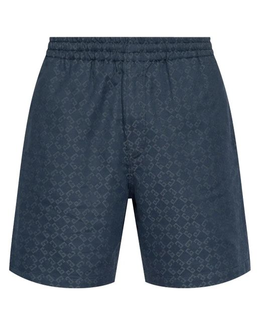 Givenchy Shorts Met Monogram-Patroon in het Blue voor heren