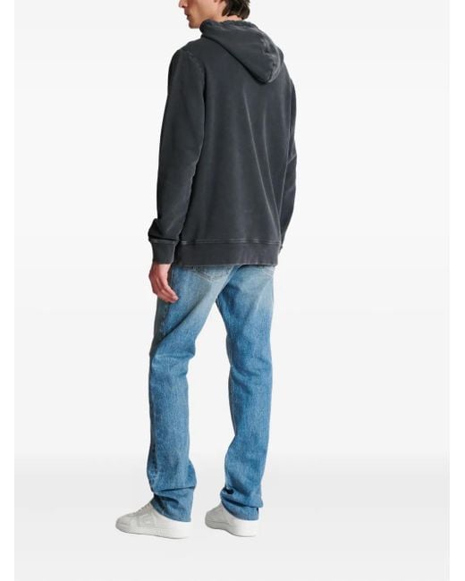 メンズ Balmain Logo-embroidered Hoodie Black