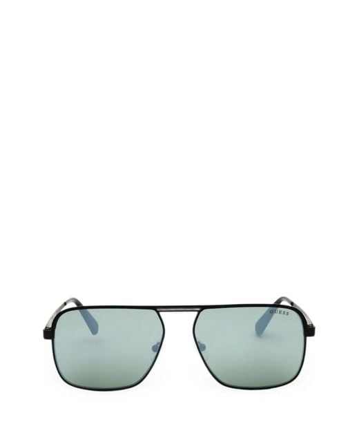 GUESS EYEWEAR Green Rectangle-Frame Sunglasses for men