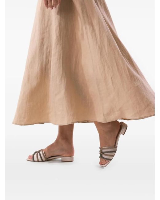 Eleventy Natural Crystal Sandals