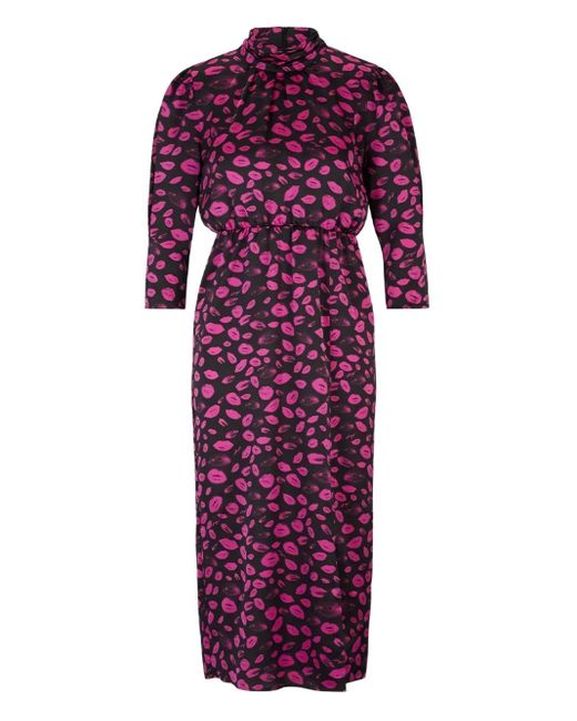 Boss Jurk Met Print in het Purple