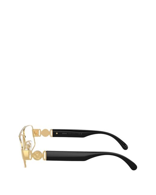 Versace White Rectangle-Frame Glasses