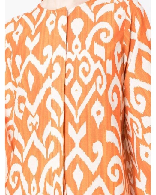 Bambah Orange Blouse Linden À Imprimé Géométrique