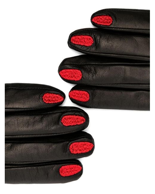Vivetta Black Leather Gloves