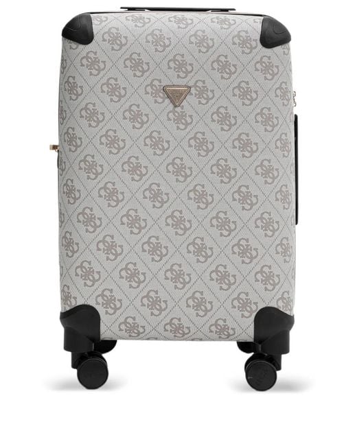 Guess Gray Monogram-Pattern Luggage