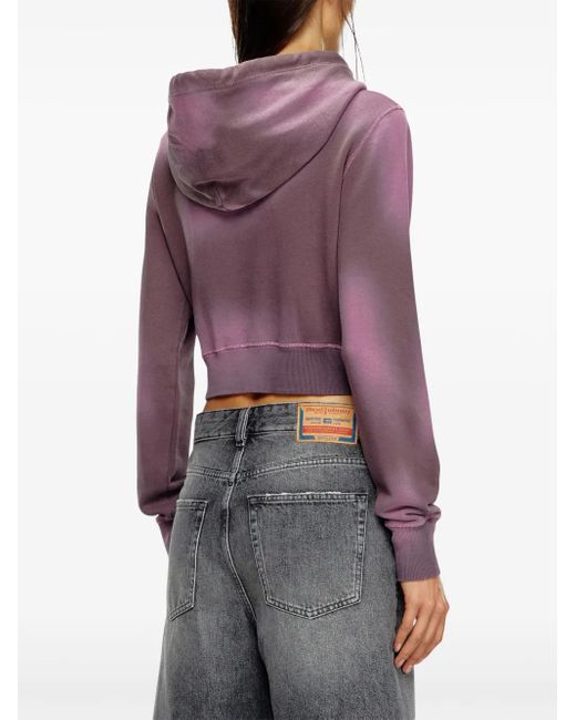 DIESEL Purple F-Slimmy Embroidered Logo Hoodie