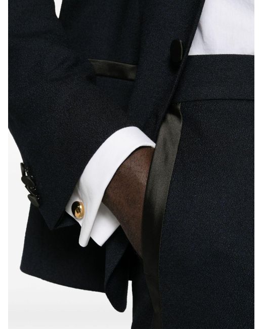 HUGO Black Satin-trim Tailored Trousers for men